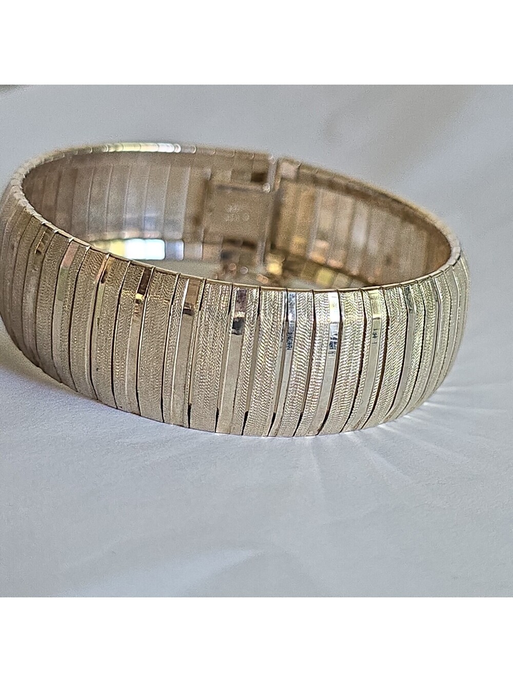 Vintage 925 Sterling Silver Italian Omega-Link Bracelet